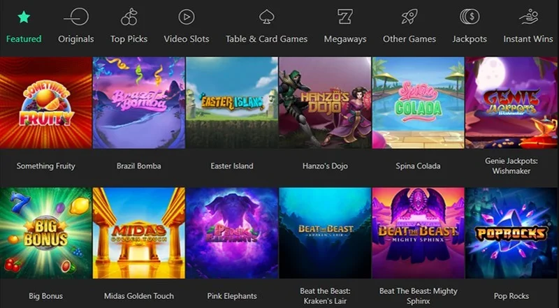 Bet 365 Casino mobile app interface